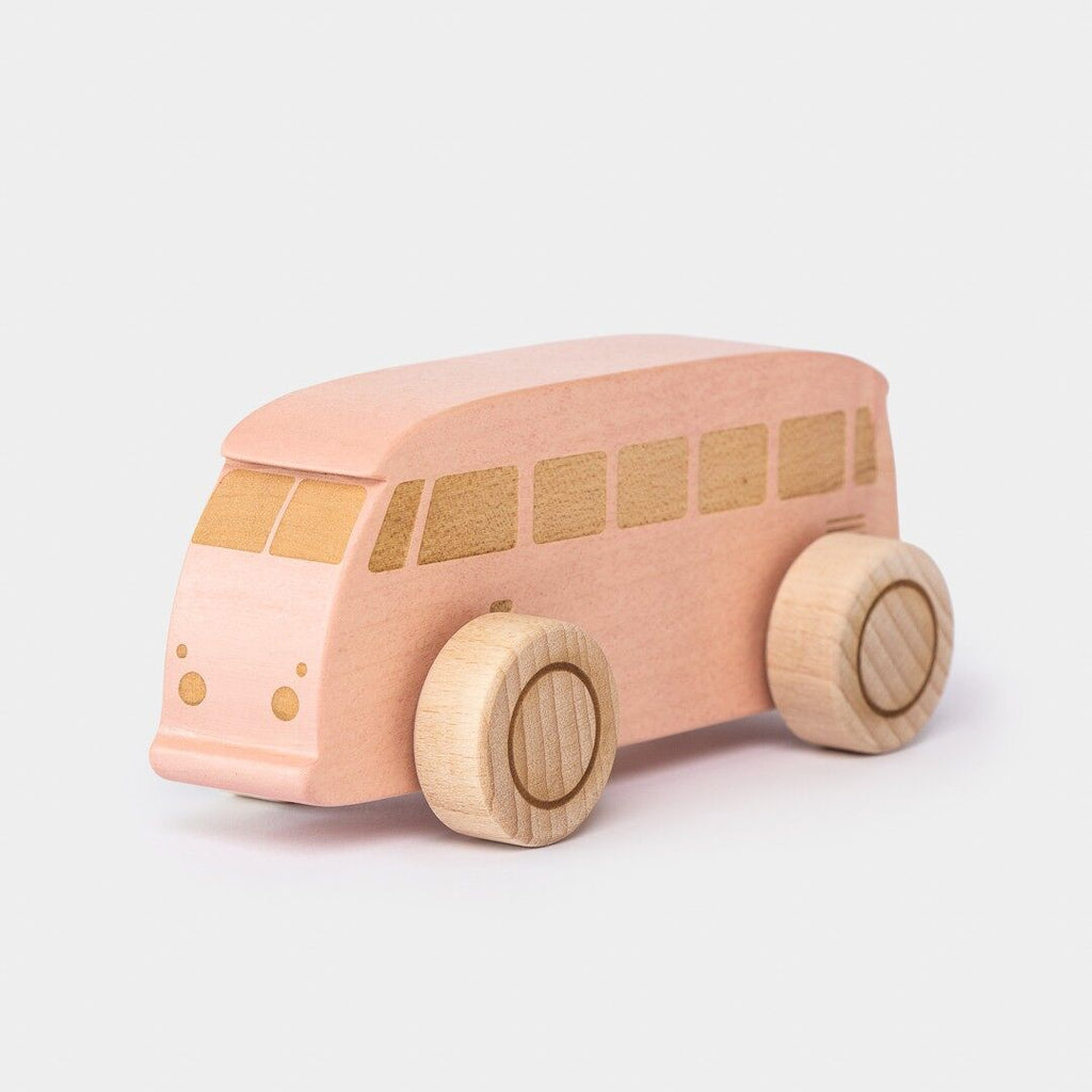 Voiture en bois Autobus - Rose