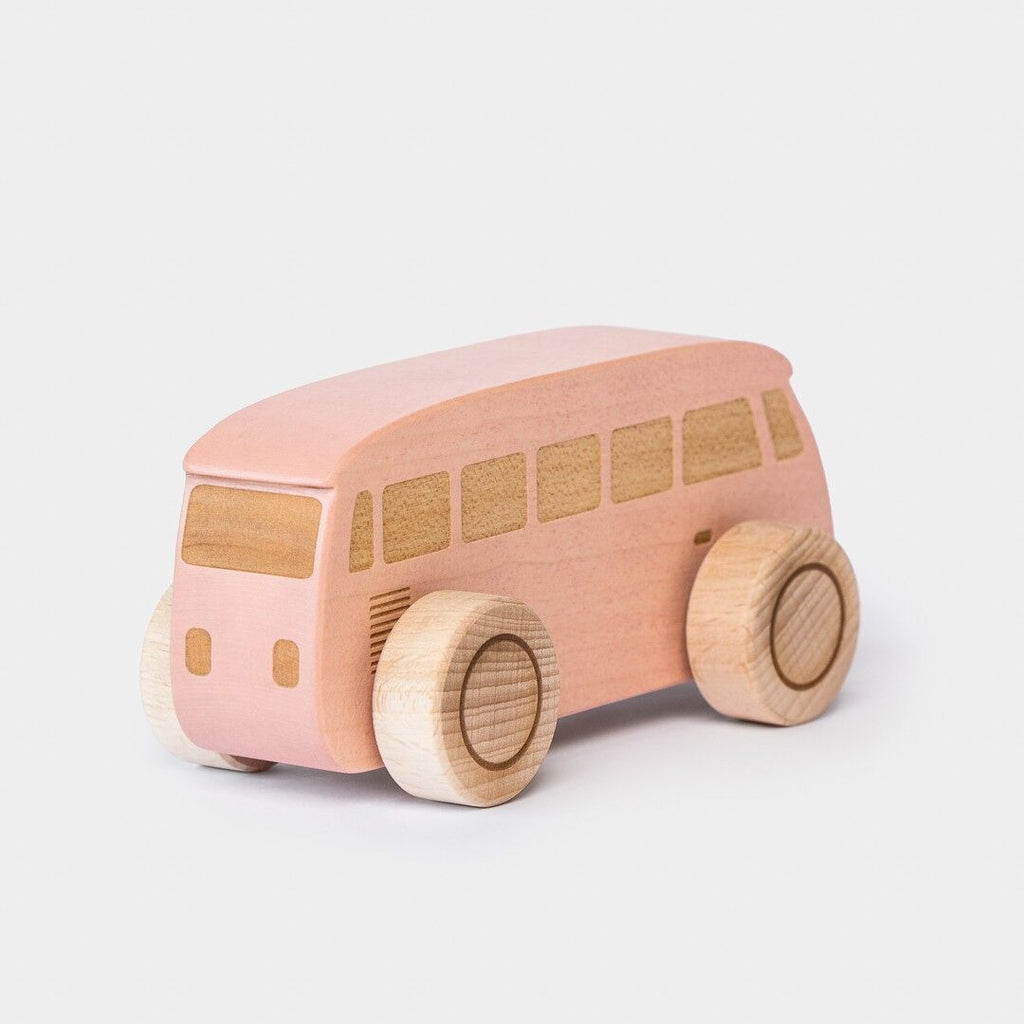 Voiture en bois Autobus - Rose