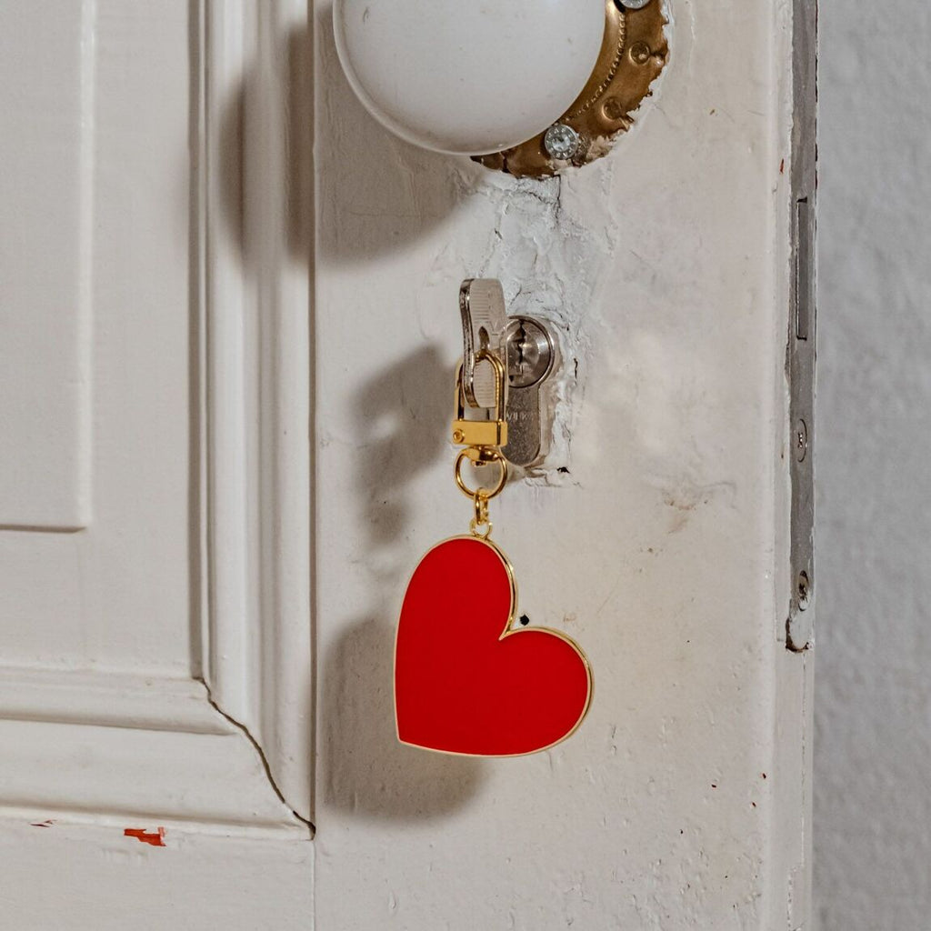 Porte clé coeur rouge