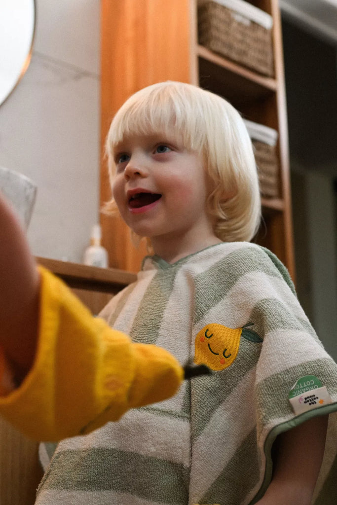 Poncho de bain enfants en éponge  Lola Citron