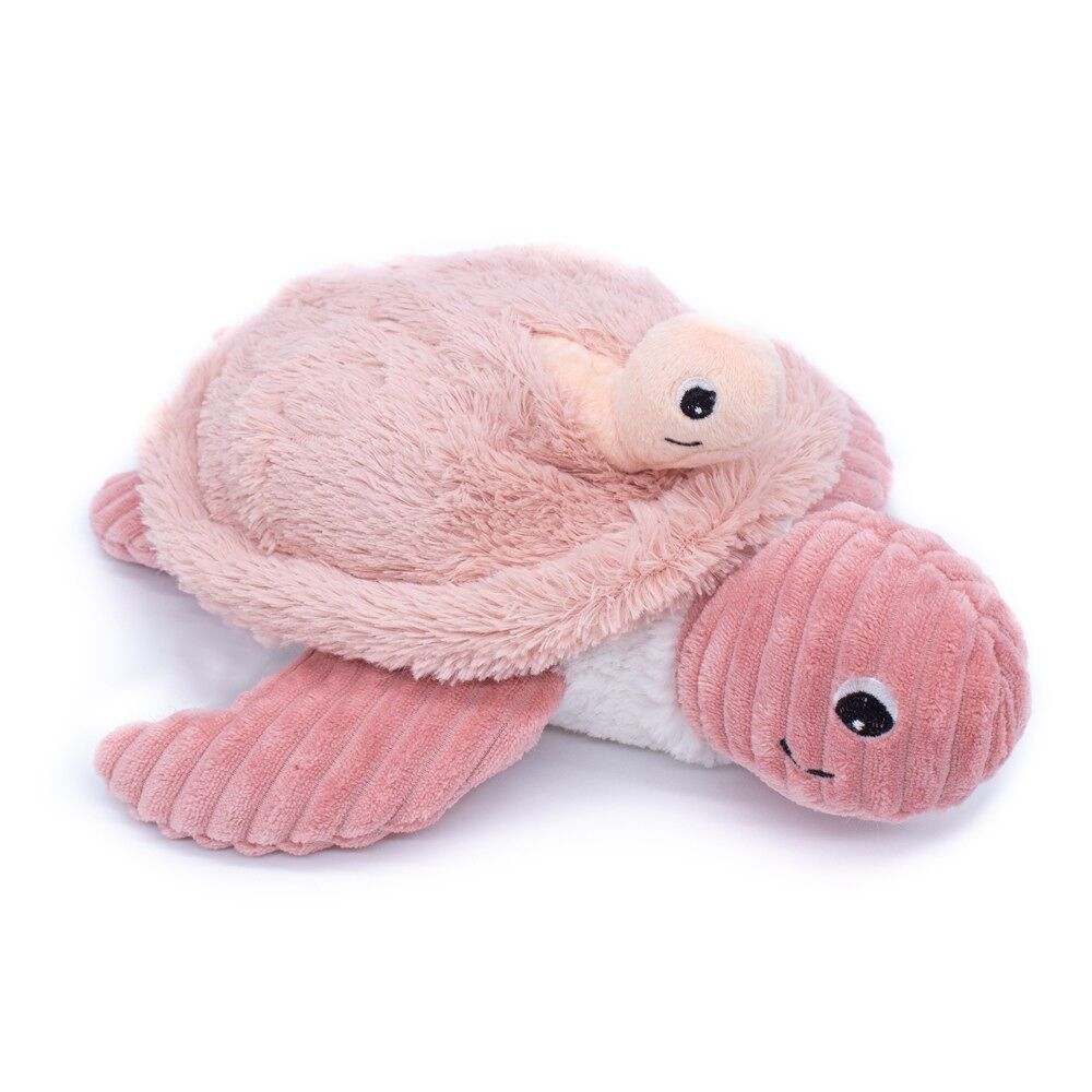 Peluche rose Maman Tortue et son Bébé