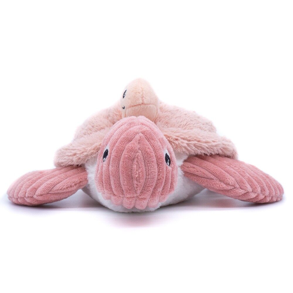 Peluche rose Maman Tortue et son Bébé