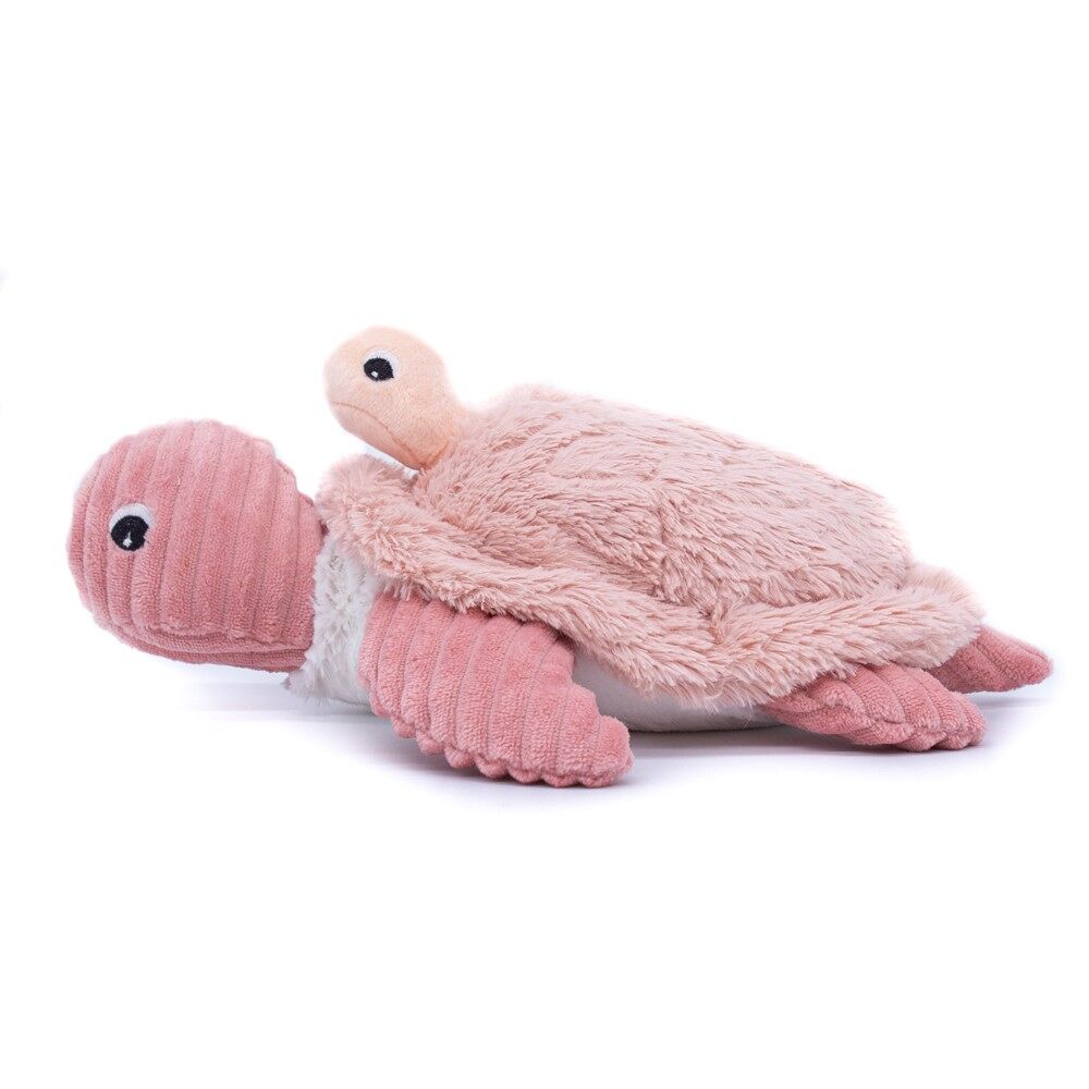 Peluche rose Maman Tortue et son Bébé