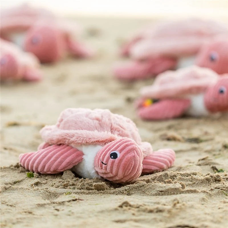 Peluche rose Maman Tortue et son Bébé